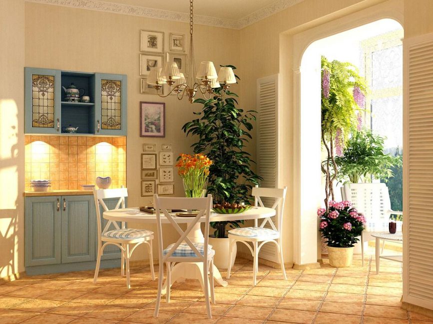 The maximum vegetation for a room in the style of Provence
