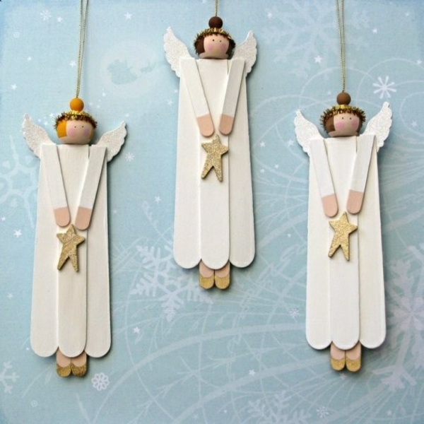 #Christmas #Crafts #Kids Angel comes out of the cold straw