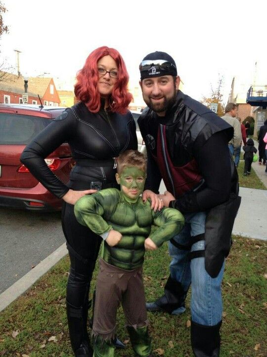 Avengers Family Halloween costumes.