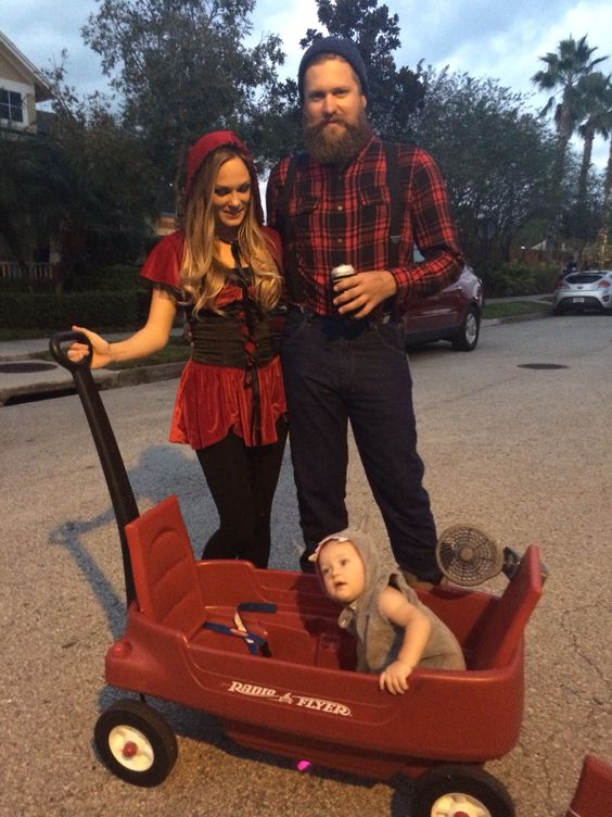 Baby big bad wolf red riding hood the lumberjack.