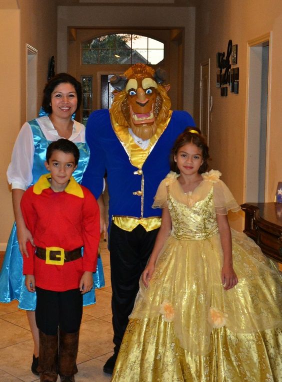 Beauty and the Beast Halloween costume for the family.