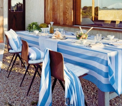 #TableCloth #Linens #Settings #Style Blue Summer Tablecloth Ideas