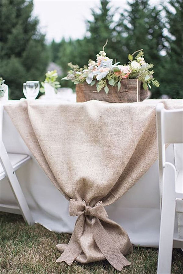Creative Burlap Wedding Table Runner Ideas For All Tables Or Just The Wedding Party Tables