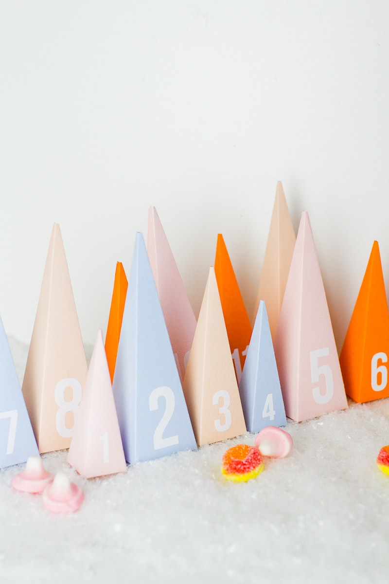 DIY Pastel Christmas Tree Advent Calendar