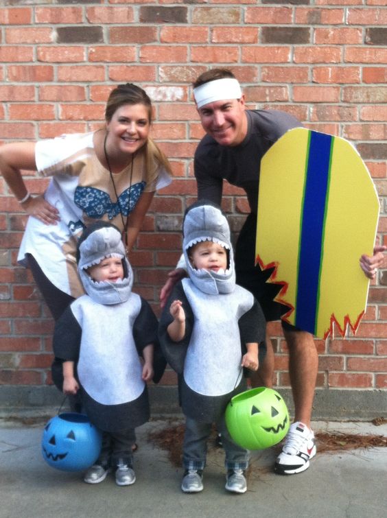 Family Halloween costumes.