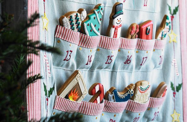 Handmade biscuit advent calendar