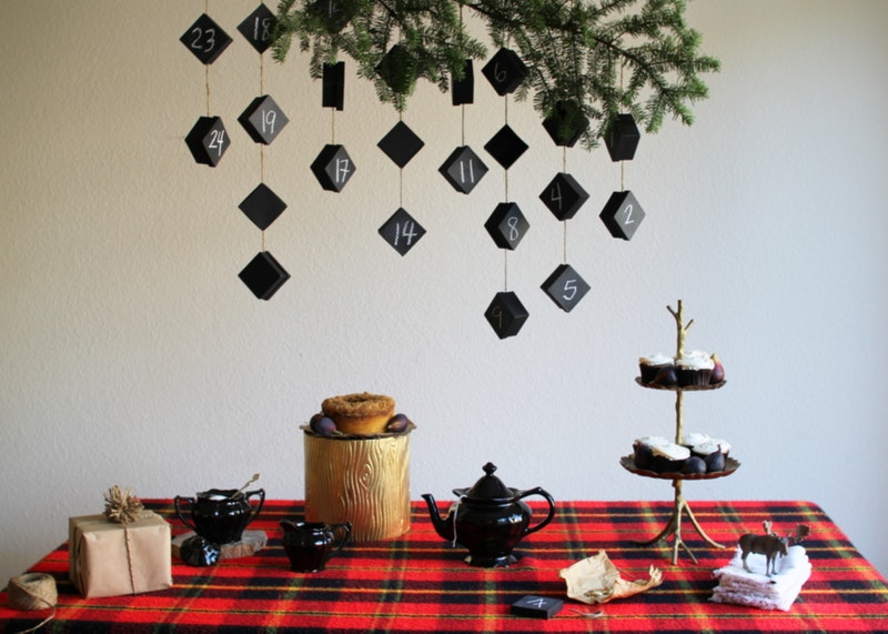 Hanging Chalkboard Advent Calendar