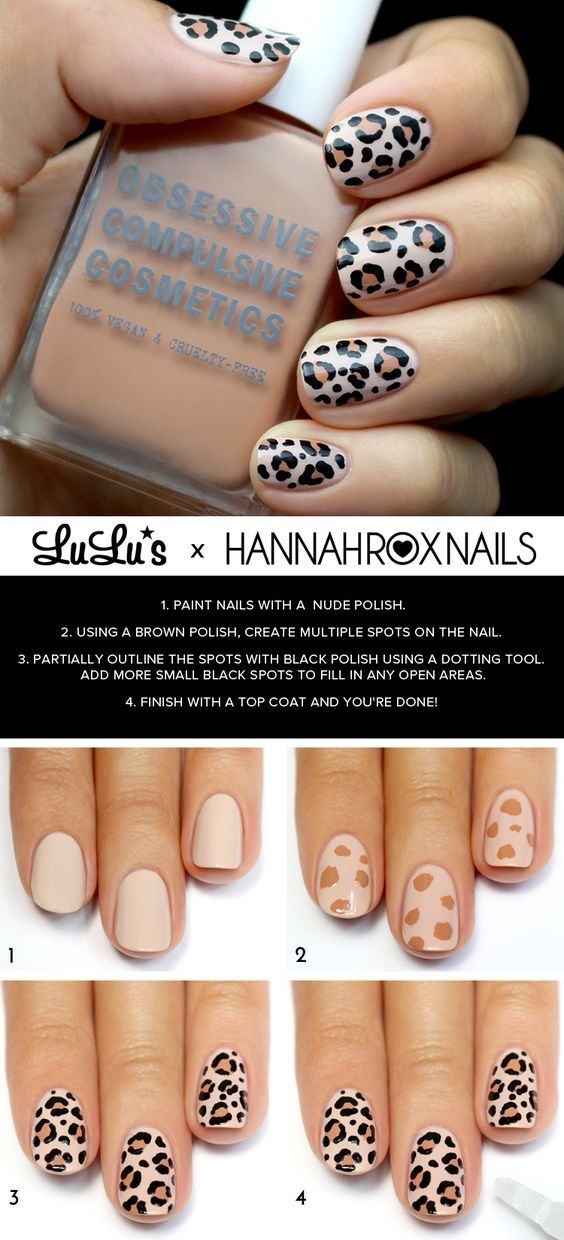 Leopard print nails