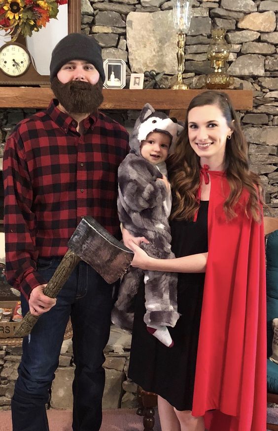 Little red riding hood big bad wolf and lumberjack