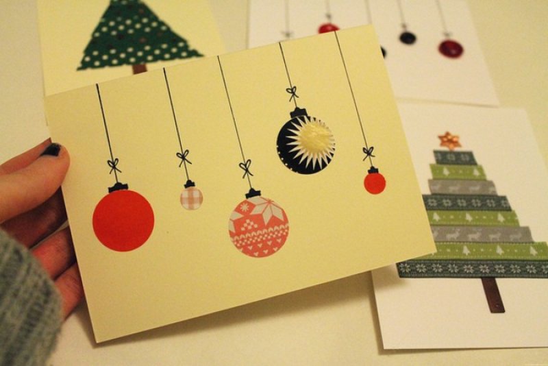 #Christmas #Crafts #Kids Making modern Christmas card