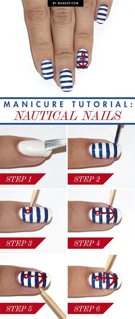 Nautical nail art