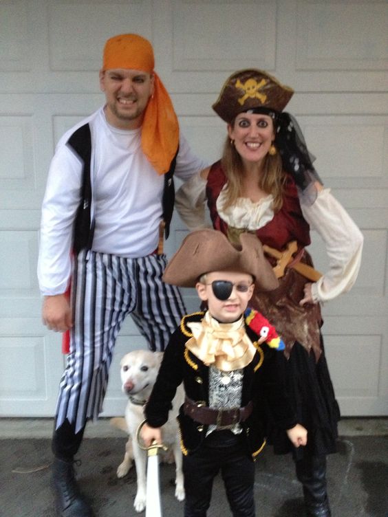 Pirate Crew Captain first mate deck hand and a scurvy dog.