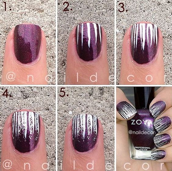 60 Easy Nail Art Tutorials Step By Step Gravetics