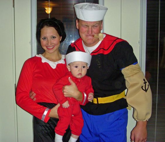Popeye family Halloween costume.