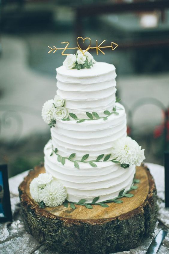 Simple White Wedding Cakes