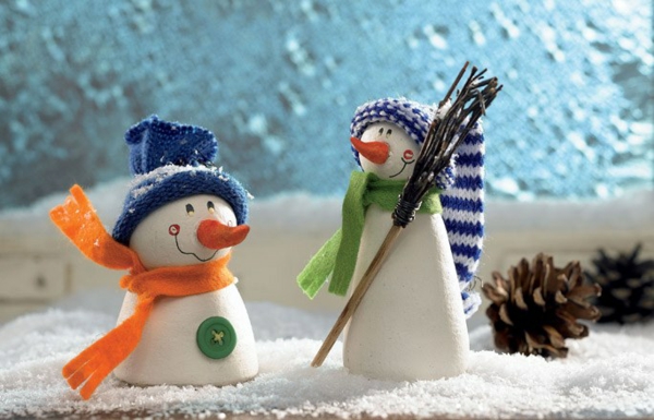 #Christmas #Crafts #Kids Snowman with children's Christmas decoration