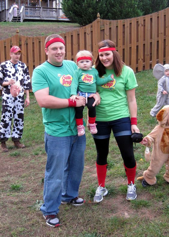 Sun Drop Family Halloween Costume.