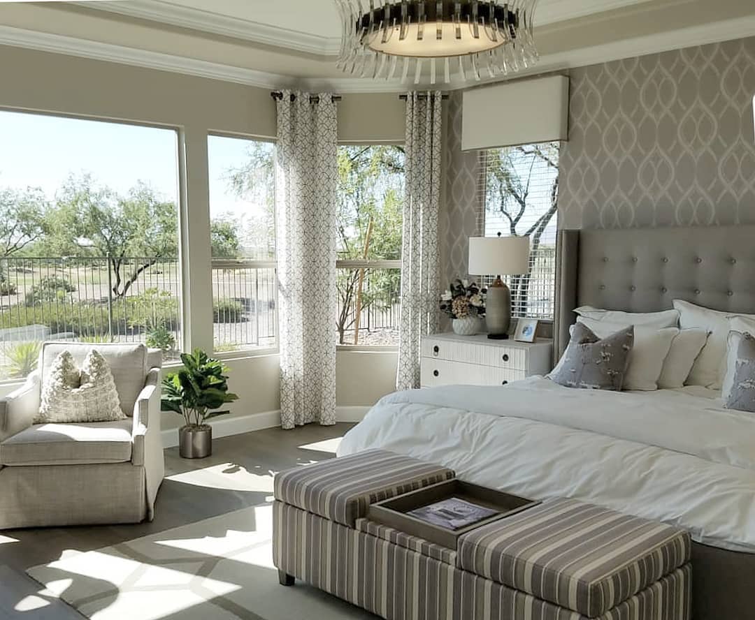 Gorgeous master bedroom design. Pic by lovefordesigns