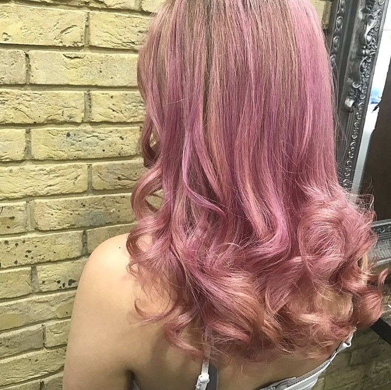 Rose gold balayage. Pic by marias_hair_page