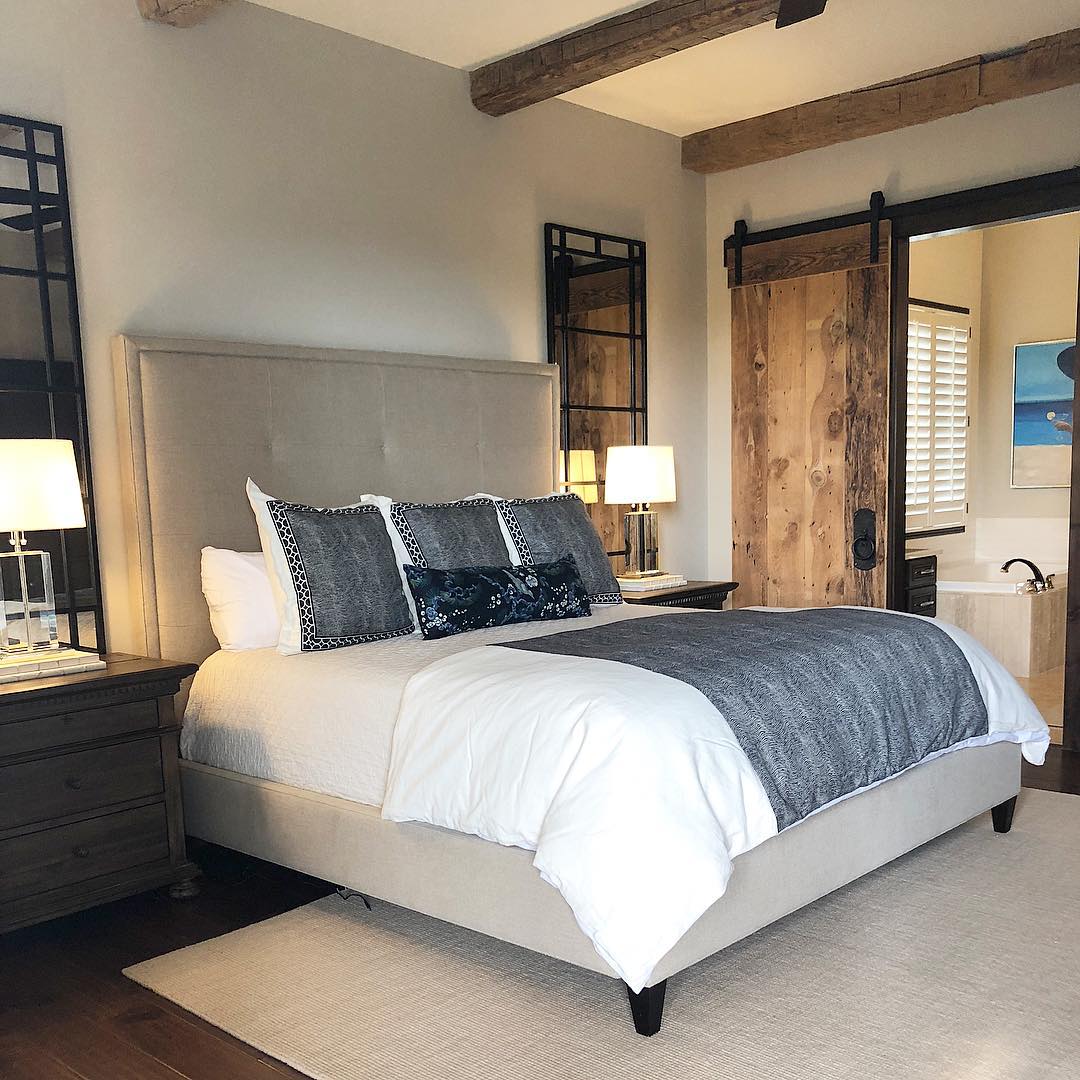 This master bedroom got a major facelift. Pic by herlockerinteriors