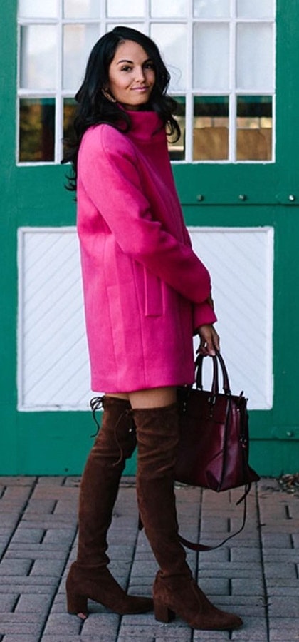 Women's pink coat.