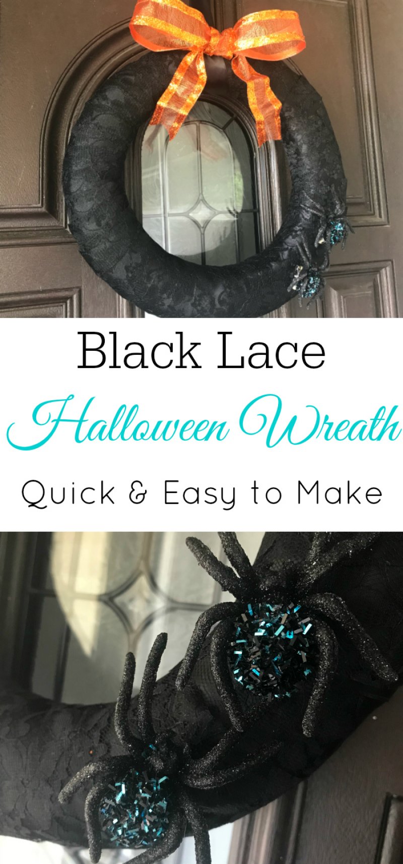 Black Lace Halloween Wreath.