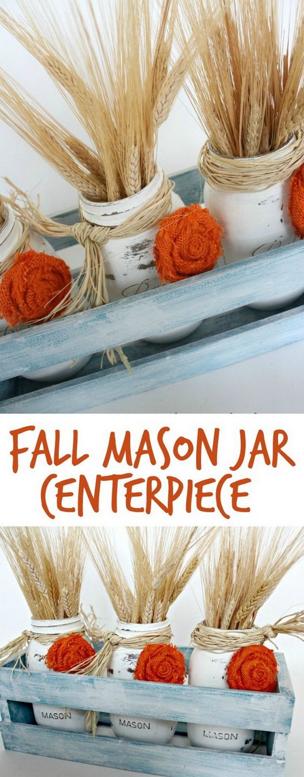 Easy Fall Mason Jar Centerpieces!
