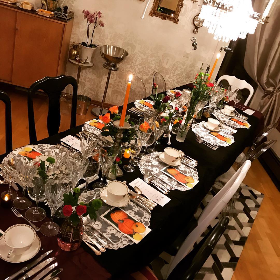 Halloween table.