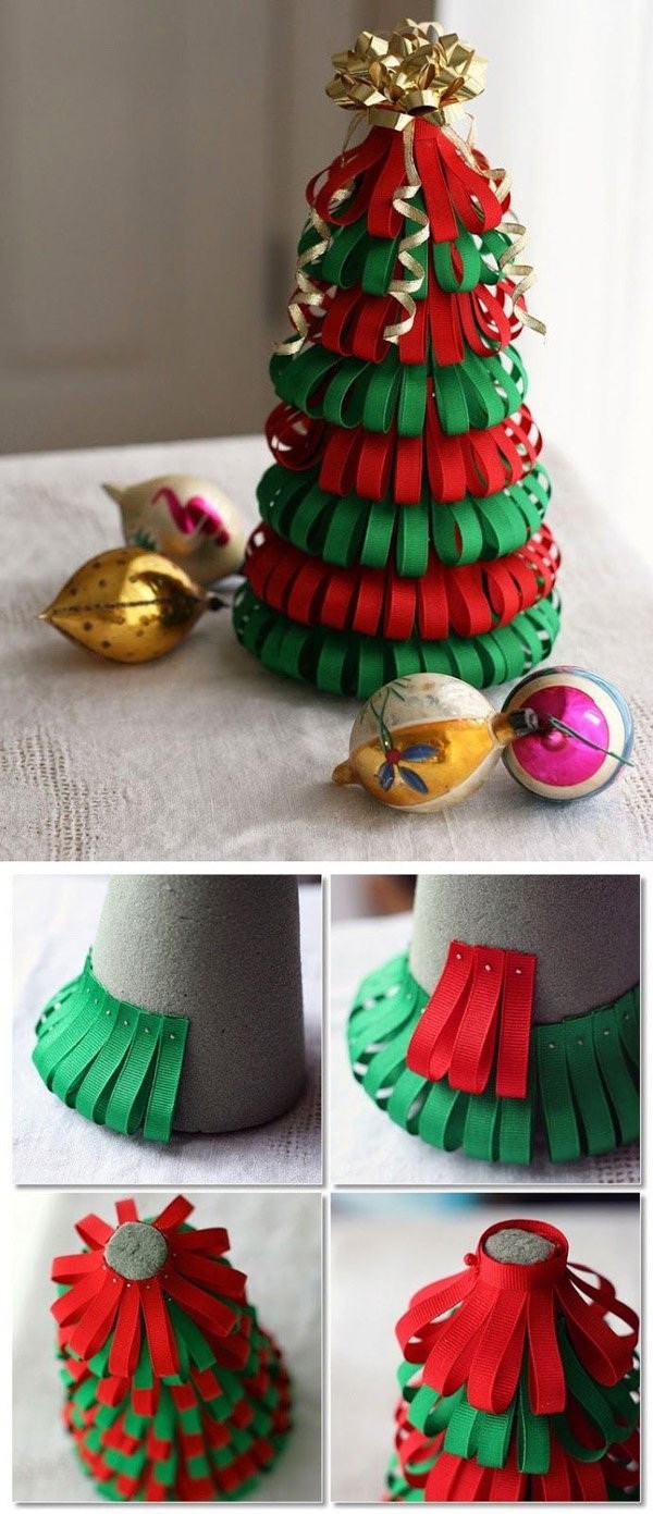 Handmade Ribbon Christmas Tree.