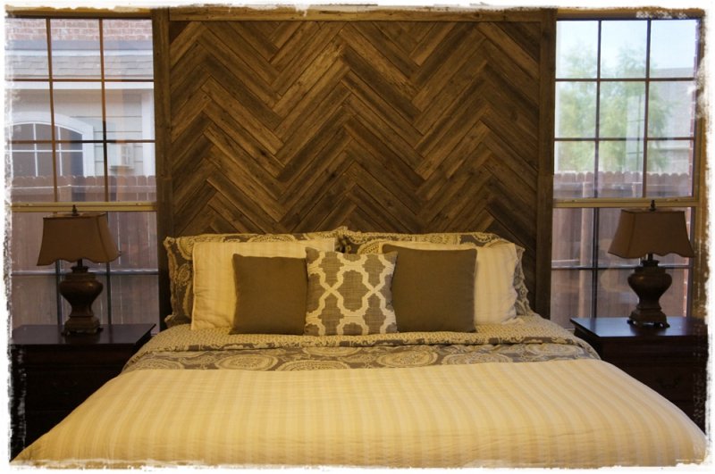 Herringbone Weathered Wood Wall. Herringbone Wood Walls