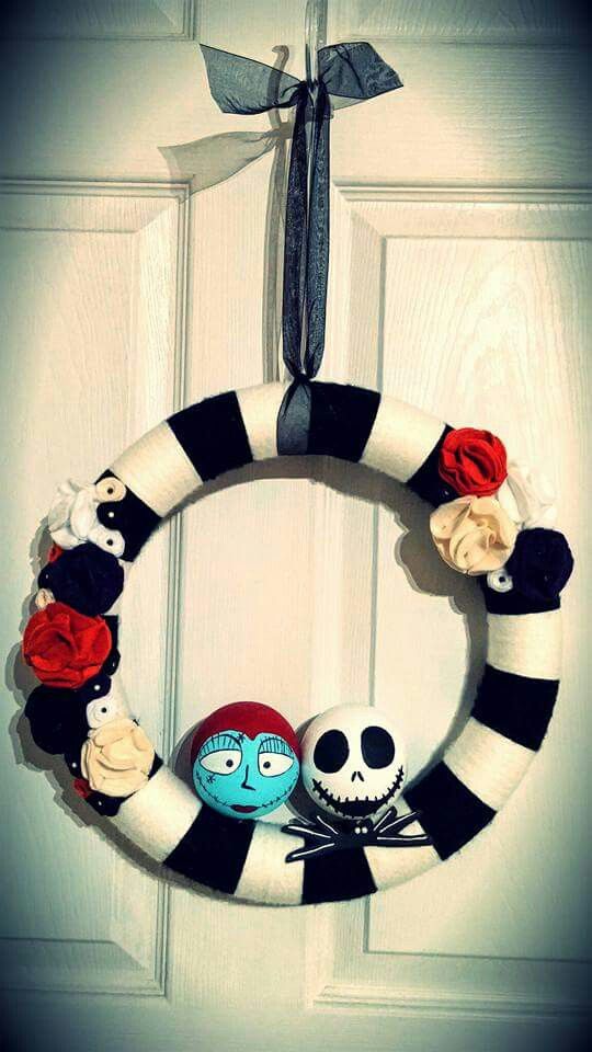 Nightmare Before Christmas Wreath with Jack Sally.