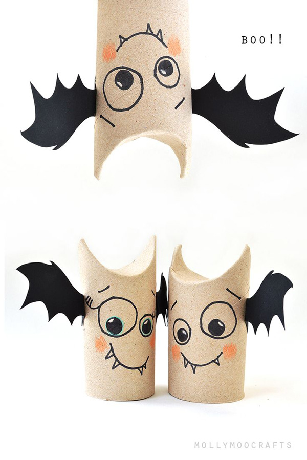 Simple and creative Toilet Roll Bat Buddies