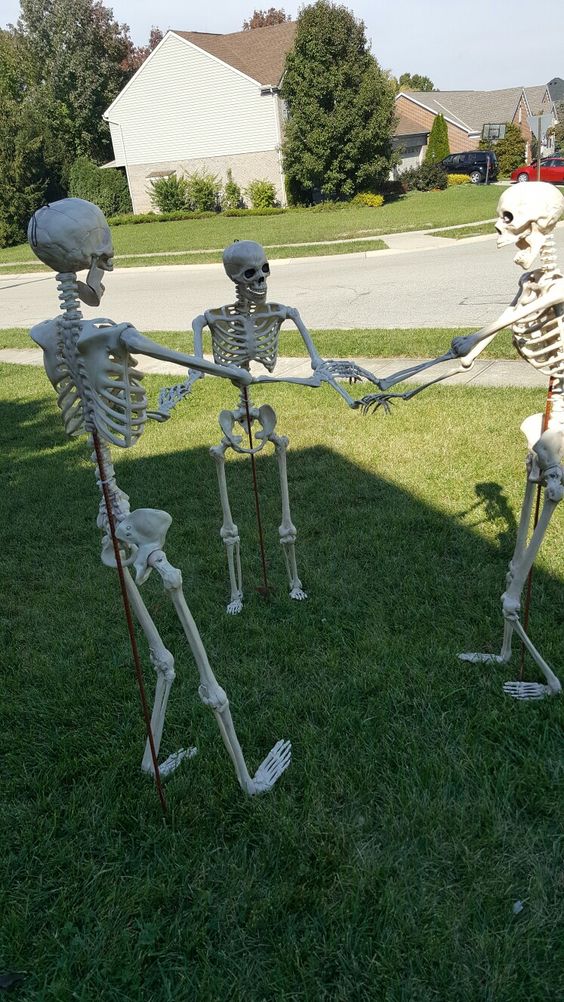 Skeletons playing.