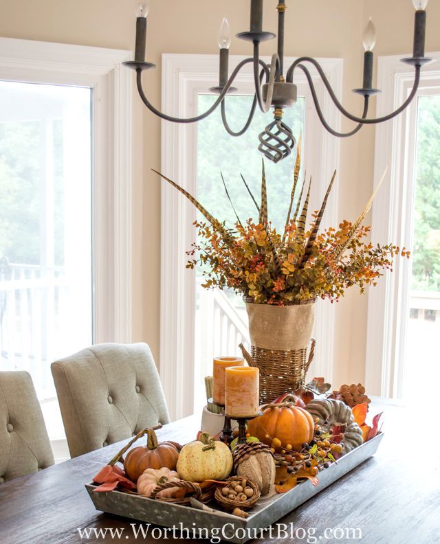 Thanksgiving table decoration.