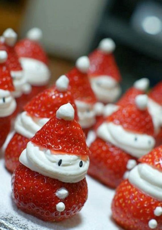 Be sure to try these Sweet Strawberry Santas. Easy Christmas Party Food