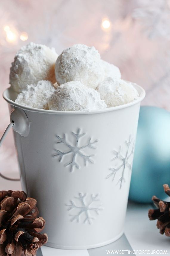 Buttery Snowball Cookies. Easy Christmas Party Food