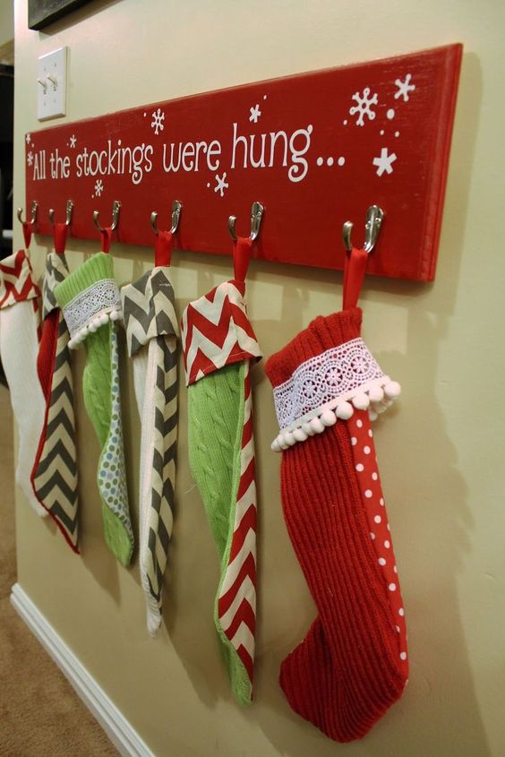 Christmas Stocking Hanger For Home Decoration.