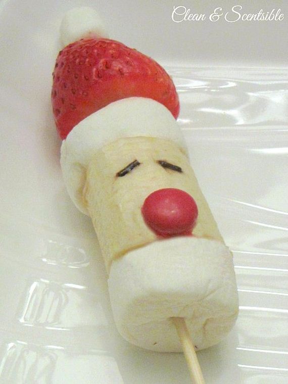 Cute Banana Santa Fruit Pops.