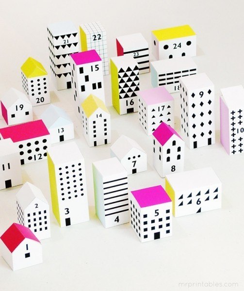 Cute little houses advent calendar.