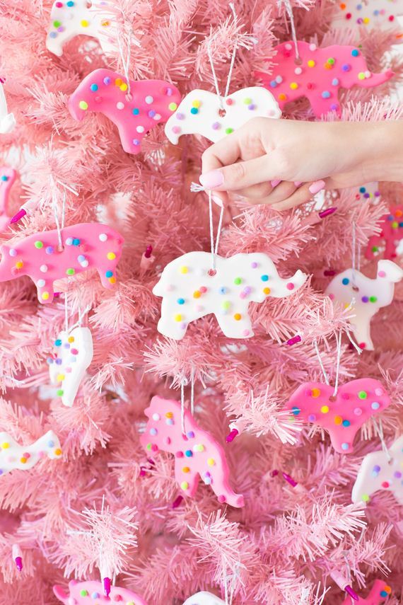 DIY Circus Animal Cookie Ornaments.