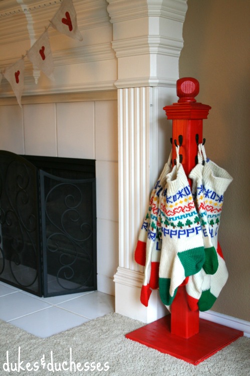 DIY Stocking Hanger.