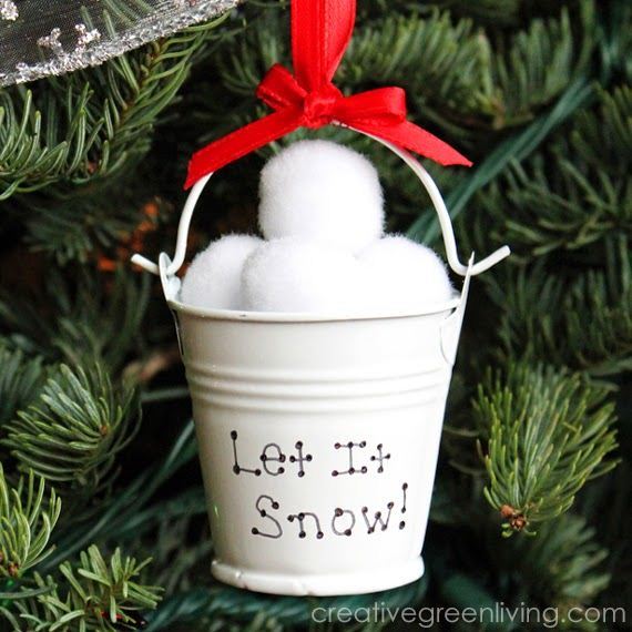 Easy Snowball Ornament.