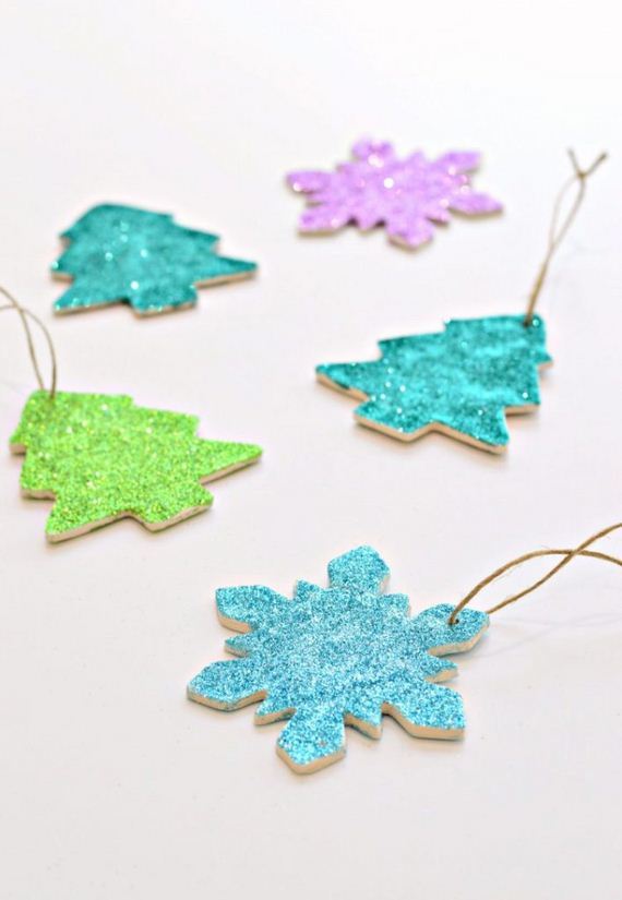 Enjoy making these glittery clay ornaments.