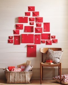 Envelope tree advent calendar.