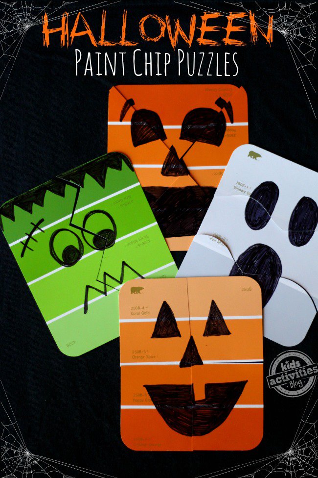 Halloween Paint Chip Puzzles.