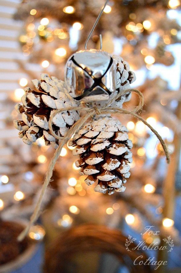Jingle Bell Pinecone Ornament.