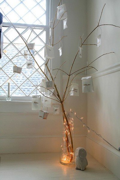 Paper Bags And Take-out Boxes Advent Tree.