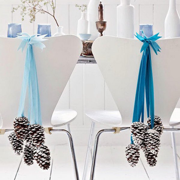 Pinecone and Ribbon Hanging Decoration.