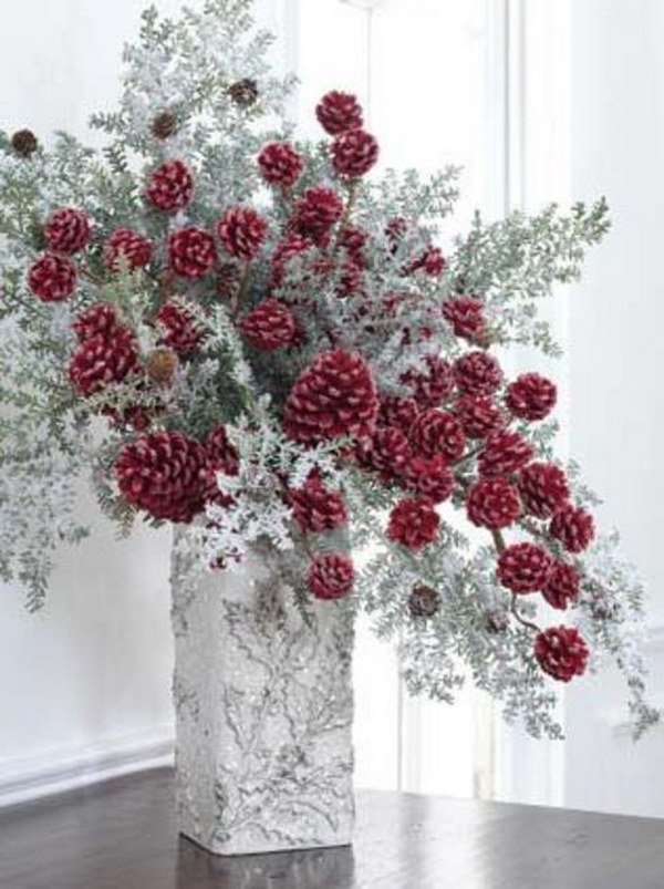 Red Pinecone Floral Bouquet.