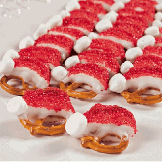 Santa Hat Pretzels